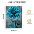 thumbnail image 2 of Acheng  Abstract Flowers Wall Art Teal Flower Canvas Pictures Rustic Blossom Canvas Painting for Bedroom Bathroom Wall Decor Modern Teal Grey Canvas Prints Contemporary Botanical Wall Art  16x20 in, 2 of 5