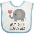 thumbnail image 3 of Inktastic My Gigi Loves Me Grandchild Boys or Girls Baby Bib, 3 of 4