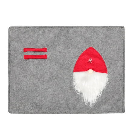 

MIARHB Christmas Ornament Santa Claus Printed Cotton Western Table Mat