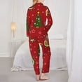 thumbnail image 5 of Disketp Pajamas Set Long Sleeve Sleepwear Womens Button Down Nightwear Pj Sets-Avocado Christmas, 5 of 9