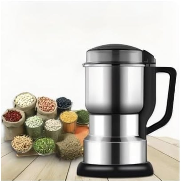 Electric Grain Grinder Mill,400g Grain Mill High Speed Commercial Spice Grinder，304 Stainless Steel Spice Herb Mill for Dry Cereals Grain Herb Spice Coffee Corn Bean