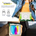 thumbnail image 6 of FJLBDE Case for iPad (A16) 11th/10th Generation 11 inch/10.9 inch 2025/2022 with 360 Kickstand, Shoulder Strap Carrying Protective Cover, Multicolor Green, 6 of 6