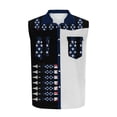 thumbnail image 4 of Yaoyar Mens Sleeveless 4th of July Shirts Casual American Flag Stars and Stripes Button Down Patriotic Tank Top with Pockets, 4 of 5