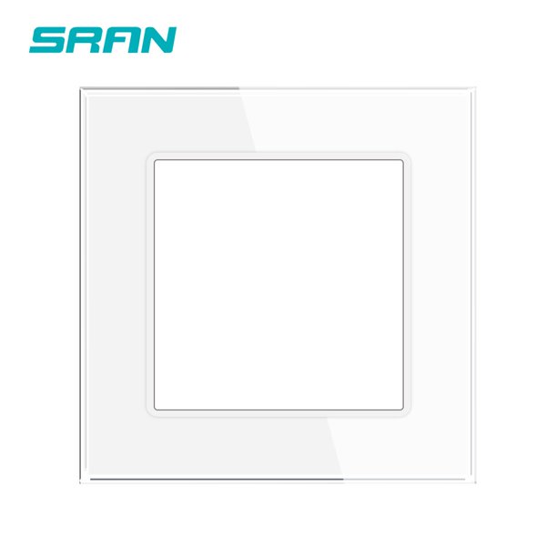 SRAN-interruptor de luz de Panel de cristal templado serie F6, enchufe de pared europeo, francés, usb, tv, rj45, rj11, módulo de Interruptor de Sensor DIY
