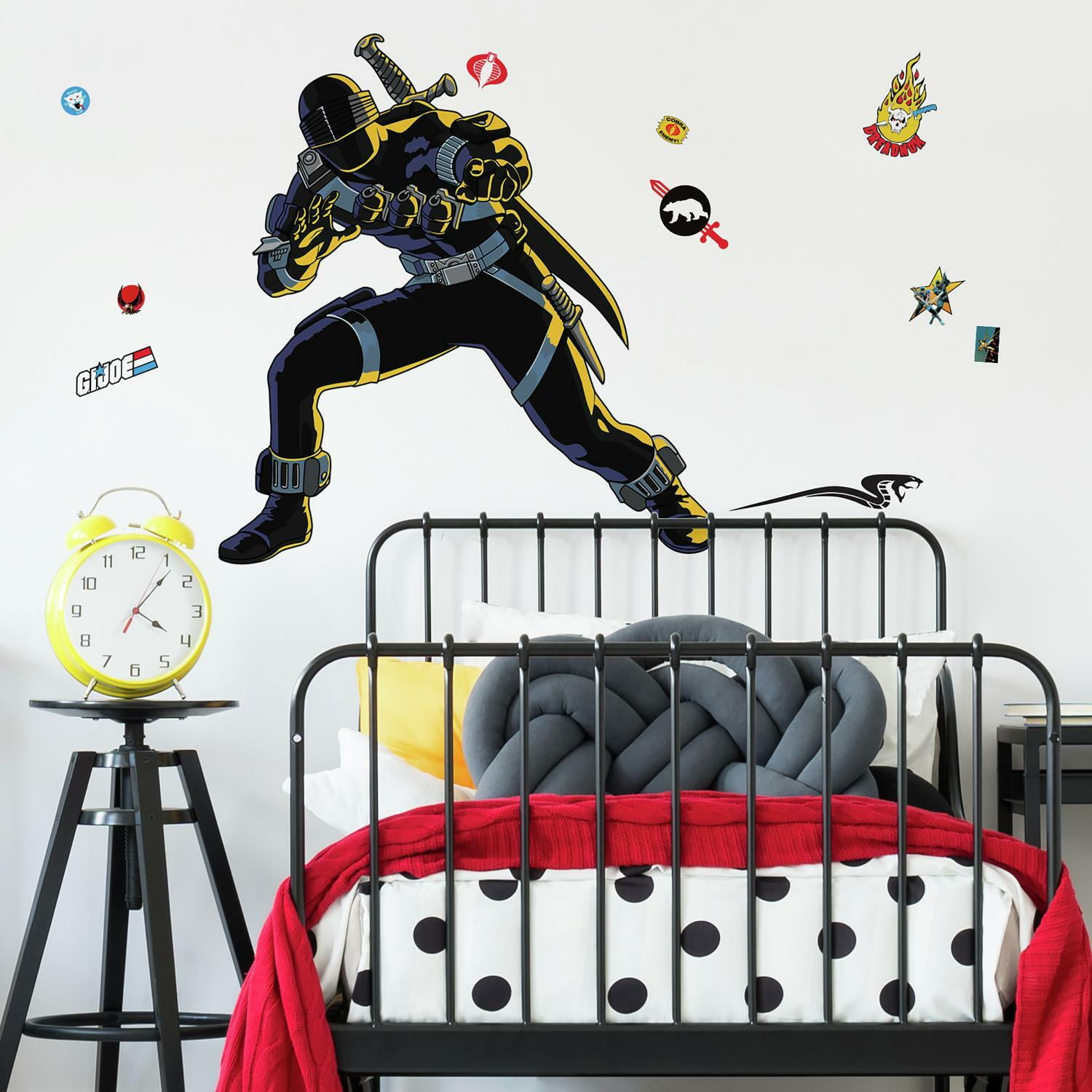 G I Joe Retro Peel & Stick 12 Licensed Wall Decals Removable Kids Room Stickers 