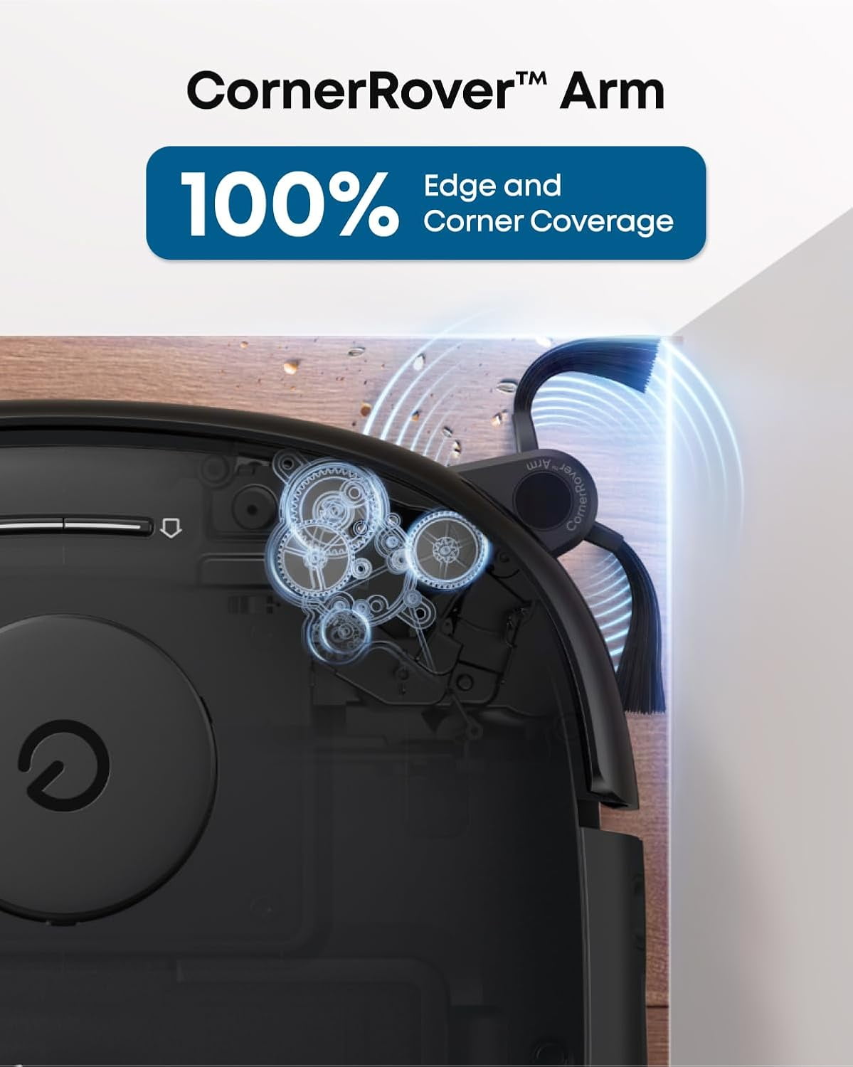 eufy Robot Vacuum Omni E28, HydroJet System , Portable Deep Cleaner, Turbo Suction, DuoSpiral™ Detangle Brushes, CornerRover™ Arm