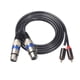thumbnail image 1 of Cable de audio RCA dual de 1.5M a 2 XLR hembra Adaptador coaxial de enchufe hembra Cable de video plateado profesional Methold  EL0601-01, 1 of 2