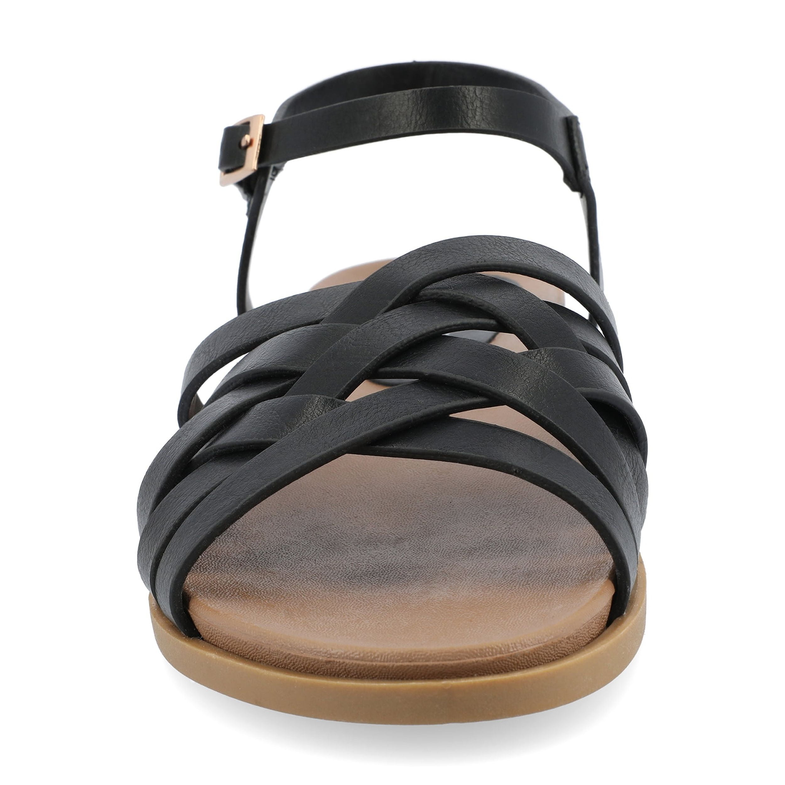 Journee Womens Kimmie Ankle Strap Flat Sandals