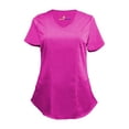thumbnail image 3 of ACTIVE UNIFORMS Stretch Women's Ultra Soft Modern Fit Mock Wrap Scrub Set (Hot Pink, 3X-Large), 3 of 7