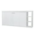 thumbnail image 6 of Harper & Bright Designs Twin Murphy Bed Wall Bed with Bookshelf, Twin Size Cabinet Bed Folding Wall Bed for Guest Room Office, White, 6 of 15