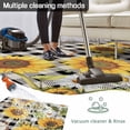 thumbnail image 5 of Sunflowers Outdoor Rug for Patio/Deck/Porch, Non-Slip Large Area Rug 5 x 7 Ft, Yellow Flowers Butterfly Farmhouse Black Plaid Indoor Outdoor Rugs Washable Area Rugs, Camping Rug Carpet Runner, 5 of 8