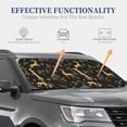 thumbnail image 5 of Uemuo Christmas Gold Deers1 Printed 2 PCS Car Windshield Sun Shade, Auto Sun Heat and UV Rays Blocker, Foldable Automotive Front Window Sunshade Protector, 5 of 7