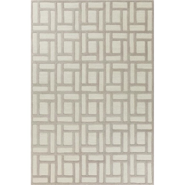 HomeRoots 352941 5 x 7 ft. Wool Tan & Ivory Area Rug