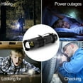thumbnail image 6 of KOMI LED Torch,2 Packs of Mini LED Flashlights,Super Bright 350 Lumens 3 Modes Zoomable AA Battery Powered Torch Light with Clip for Fishing Camping Outdoors(Battery No Included), 6 of 7