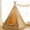 Apricot With Mat, variant on YN Kids Teepee Tent with Lights &Large Pompoms & Carry Bag, Machine Washable Tent for Kids Indoor, Toddler Teepee for Girls & Boys(Without Mat)