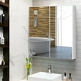 thumbnail image 4 of Costway Bathroom Cabinet Medicine Cabinet Wall Mount Double Door with Shelf and Mirror, 4 of 12