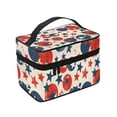 thumbnail image 4 of Handbag Travel Bag Cosmetic Bag 9×6.3×6.7in Multi-Function Bag Large Capacity For Camping Travel Family Travel Independence Day Theme Star (2), 4 of 6