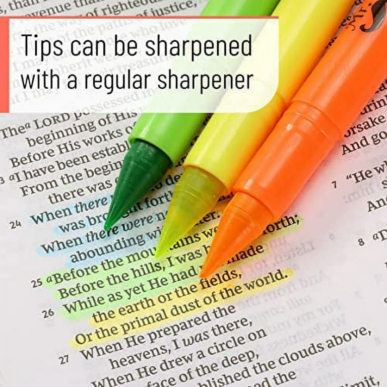 Mr. Pen No Bleed Gel Highlighter, Bible Highlighters, Assorted Colors, Pack  of 8