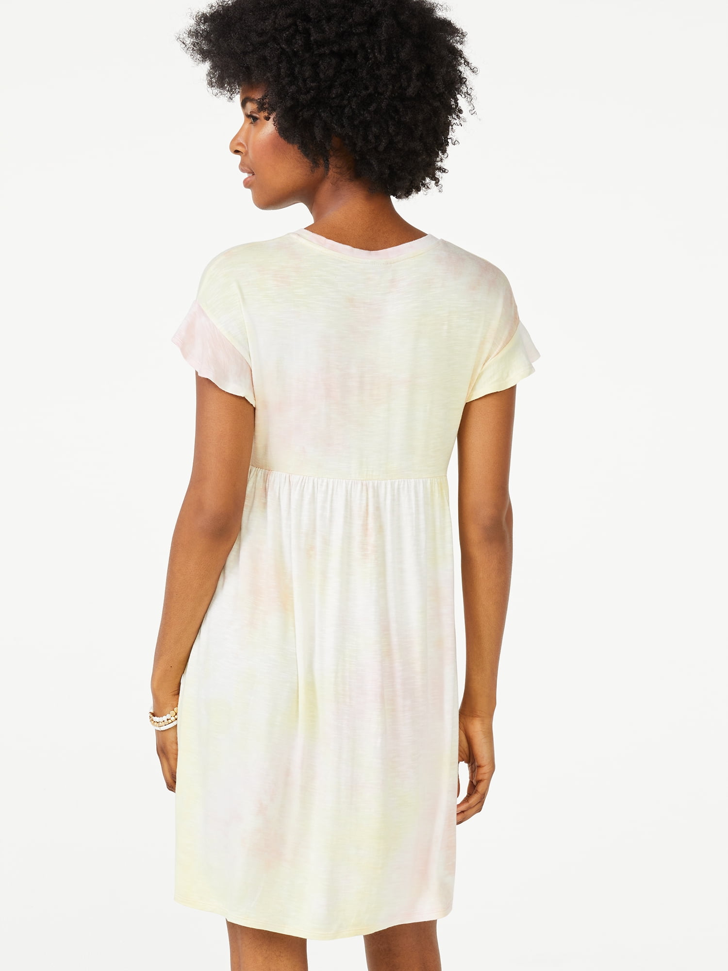 Scoop Women's Flutter Sleeve Dress