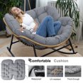 thumbnail image 4 of Outdoor Rocking Chair Cushions 6.3" Thick, Waterproof Papasan Chair Cushion, Fade-Resistant Patio Egg Lounge Chair Cushions for Indoor Outdoor Garden, Porch, Balcony, 4 of 7