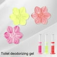 thumbnail image 3 of Biplut Toilet Cleaner Gel Small Flower Shape Aromatic Large Capacity Sealed Needle Design Remove Odors Multi Flavors Toilet Air Freshener Fragrance Deodorant for Bathroom (Cyan), 3 of 11