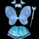 thumbnail image 3 of Disfraz de mariposa, disfraz de princesa varita , de ballet, diadema para ña ño de cumpleaño en , Azul ño Soledad Disfraz de ala de hada, 3 of 3