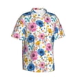 thumbnail image 2 of Uemuo Rose Flowers Printed Regular Fit Short Sleeve Casual Hawaiian Shirt for Men,Aloha shirt,Tropical shirt,Floral print shirt,Vacation Beach shirt-Large, 2 of 9