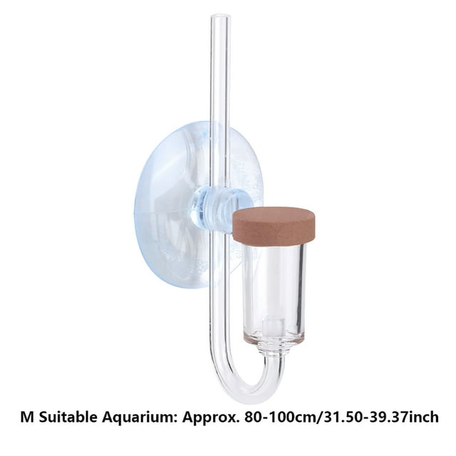 CO2 Diffuser Aquarium, Bubble Diffuser Aquarium CO2 System Aquarium Bubble Counter Carbon Dioxide Transparent CO2 Bubble Gaug Refiner with Suction Cup for Aquarium Plant Fish Tank