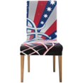 thumbnail image 2 of FMSHPON Basketball American Ball Stretch Chair Cover Protector Seat Slipcover for Dining Room Hotel Wedding Party Set of 4, 2 of 6