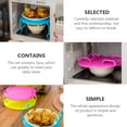 thumbnail image 3 of OUNONA 2Pcs Blue Microwave Oven Heating Dish Rack Folding Steaming Tray for Home Use, 3 of 8