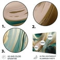 thumbnail image 3 of Designart "Marbled Euphoria Gold and Green V" Abstract Marble Metal Art Living Room, 3 of 5
