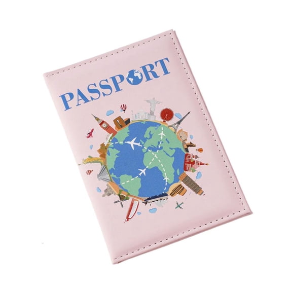PU1eatherPassport Cover Color Print Global Passport Holder Cover Card Holder Travel Accessories for forAdu1tand Kids