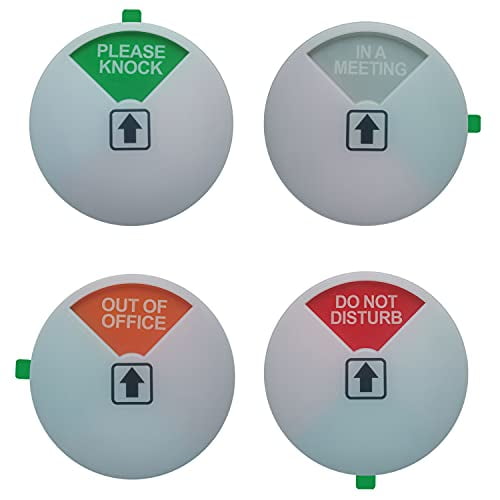 Do Not Disturb Sign for Door Conference Privacy Sign Out of Office,4 Inch Diameter Round-Shaped,Welcome Please Knock Office Sign Magnetic & Strong Adhesive Backing 