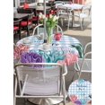 thumbnail image 5 of Outdoor Tablecloth with Umbrella Hole for Patio/Picnic/Party/Camping, Watercolor Coral Waterproof Table Cloth Round Cover Washable, Summer Ocean Marine Seaweed Shell Blue Plaid (Dia 54"), 5 of 8