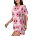 thumbnail image 2 of Bixox Women's Pig Nose Printed Pajama Set 2 Piece Lounge Set Top and Shorts Soft Pajamas, Shorts with Pockets, 2 of 7
