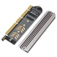 thumbnail image 1 of M.2 PCIe Adapter Card, Aluminium Alloy Space Saving SSD To PCIe 4.0 Adapter Fast Cooling  for X16 Slot, 1 of 7