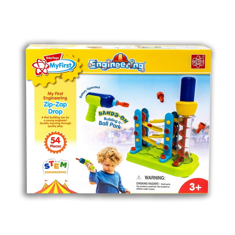 知育玩具 Every Day With Zippy EDWZ Edu-Toys My First Engineering Zig-Zag Drop Stem Toy - Walmart.com