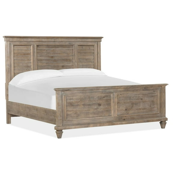 Magnussen Home Lancaster Dovetail Grey King Shutter Panel Bed