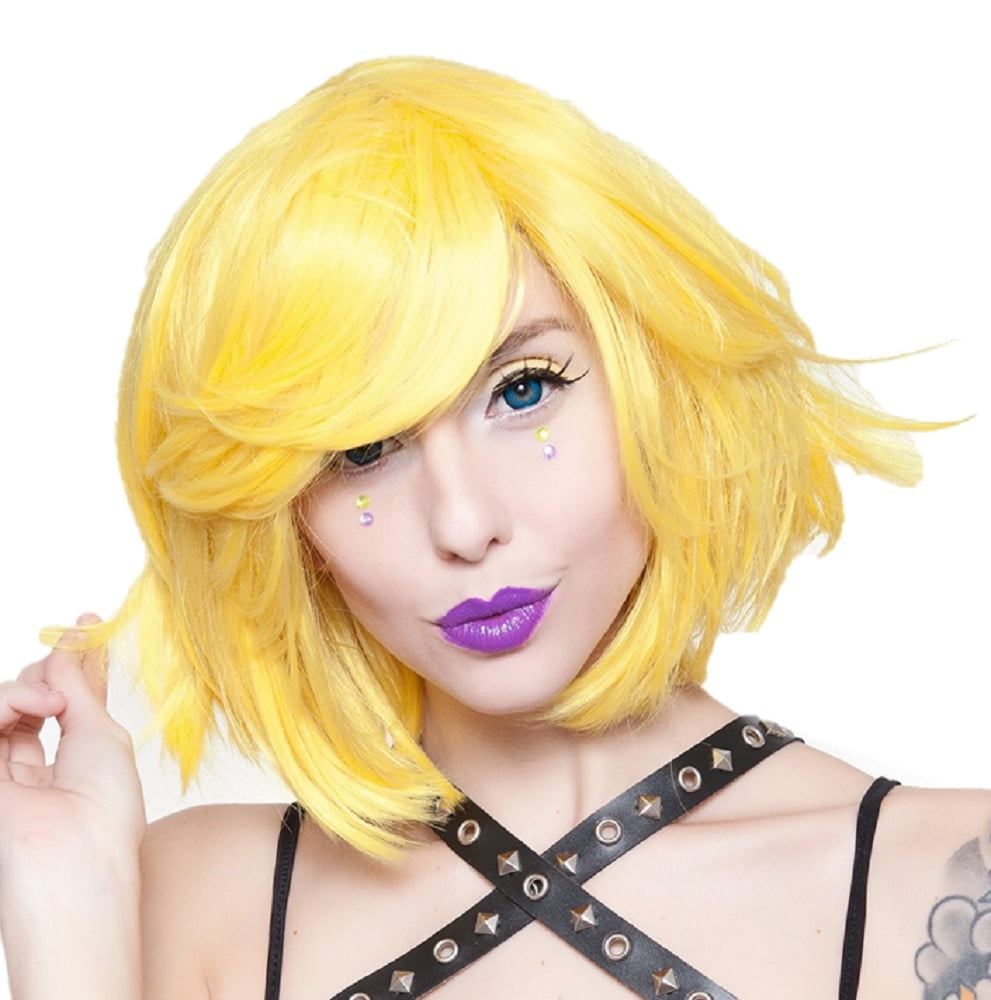 yellow costume wig