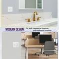 thumbnail image 3 of ENERLITES Combination Toggle Light Switch/Decorator Light Switch Plate, Double Switch Wall Plate, Standard Size 2-Gang 4.68" x 4.73", Polycarbonate Thermoplastic, Gloss Finish, SI881131-W, White, 3 of 5