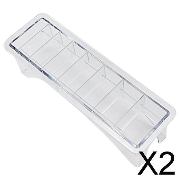 2x Guía Organizador Rack Contenedor Universal Base de Almacenamiento Límite de Almacenamiento Caja de Almacenamiento Soporte para 2 piezas