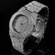 thumbnail image 4 of EeaseMX Reloj de pulsera de circonita para hombre, reloj de diamantes de imitación, reloj de cuarzo de moda, reloj de pulsera de hip hop plateado, 4 of 7