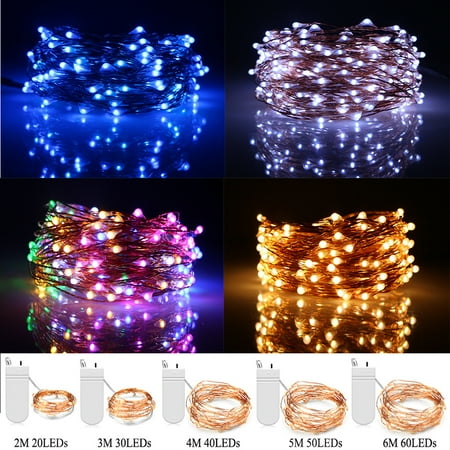 

DYstyle Battery Micro Copper Wire Fairy String Lights Christmas Party Garden Decor