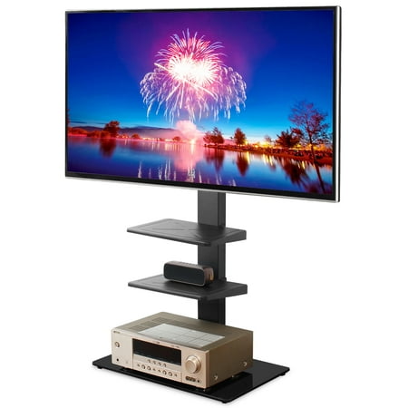 5Rcom Floor Corner TV Stand with Swivel Mount for Flat Panel Screens or Curved TVs up to 65", TF2002A