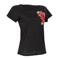 thumbnail image 4 of Blusa de manga corta de verano para mujer, camiseta sin mangas con bordado de rosas S, 4 of 9