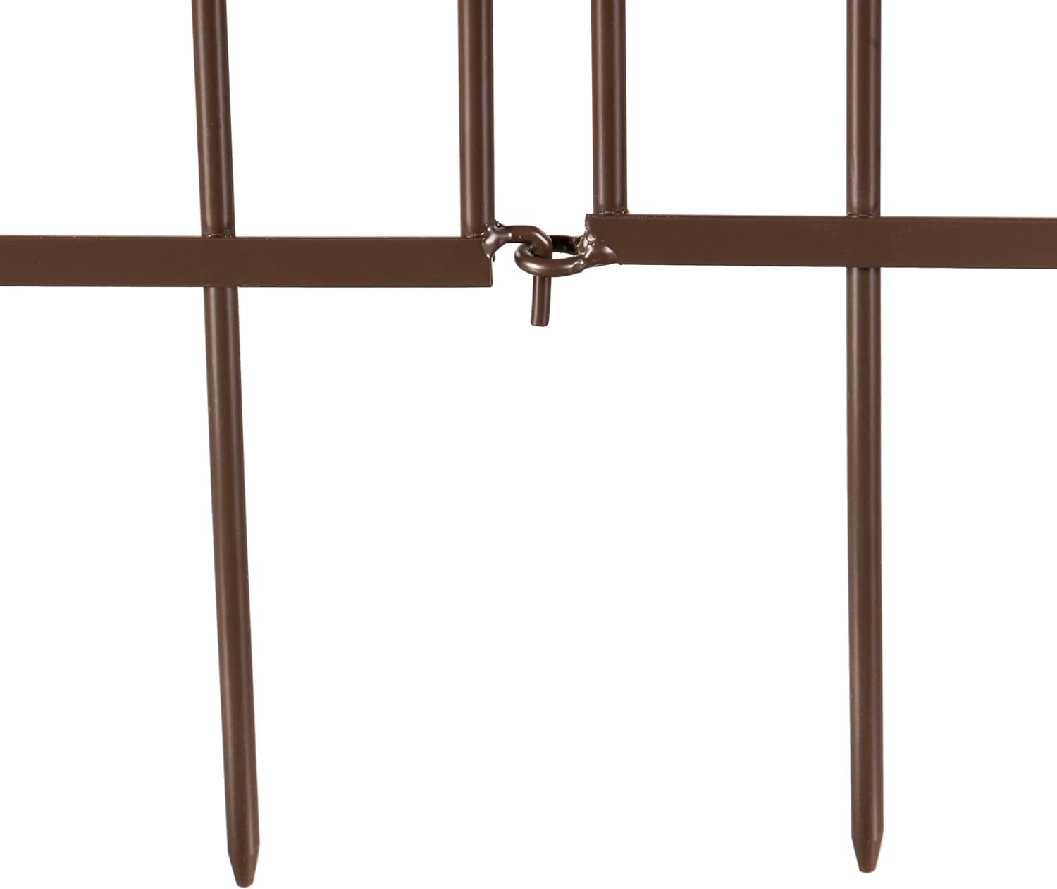 Iron Garden Fence Edging for Flower Bed, Yards, Lawn | Decorative Gunmetal  | .5 ft Fencing