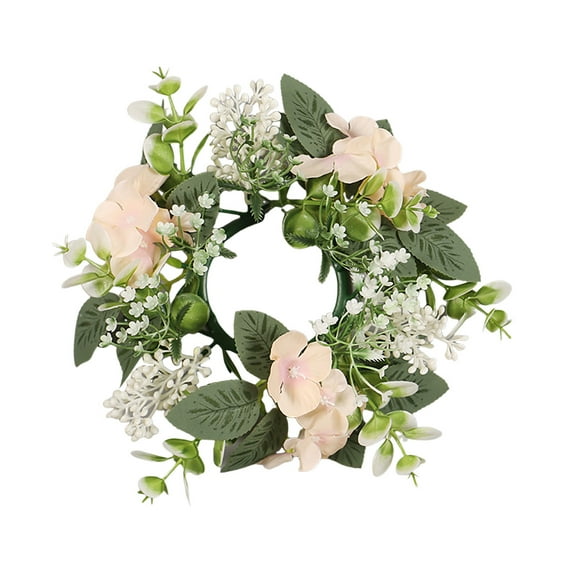 Hydrangea Candle Rings Wreaths for Pillar Candles Home Decor