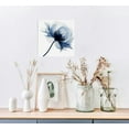 thumbnail image 3 of JEUXUS Large Blue Flickering Flower Modern Abstract Paintings Canvas Wall Art Gallery Wrapped Grace Floral Pictures on Canvas Prints Artwork for Living Room Bedroom 16x16in, 3 of 4