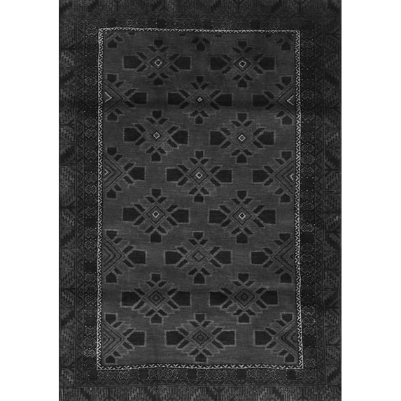 Ahgly Company Indoor Rectangle Southwestern Gray Country Area Rugs, 7' x 10'
