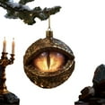 thumbnail image 2 of Dragon's Eye Christmas Ornament, Fantasy Medieval Mythical Tree Decor with String, Unique Gift for Dragon Lovers Gamers and Collectors(Gold), 2 of 3